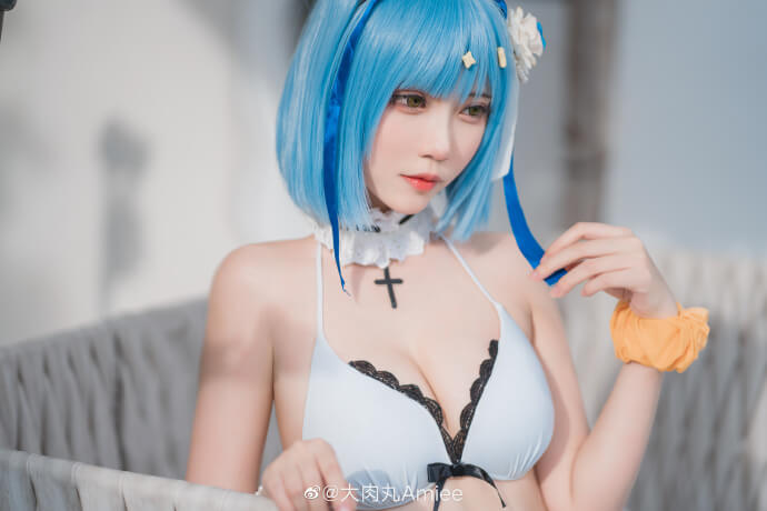 碧蓝航线加斯科涅泳装cosplay 碧蓝航线加斯科涅'夏季环境应对外装'cos参上
