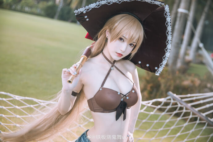 碧蓝航线让巴尔泳装cosplay 碧蓝航线让巴尔秘密的Après midi泳装cos