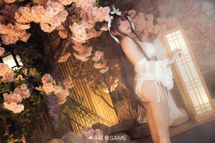 碧蓝航线樫野泳装cosplay 碧蓝航线樫野换装温泉的放松时间cos