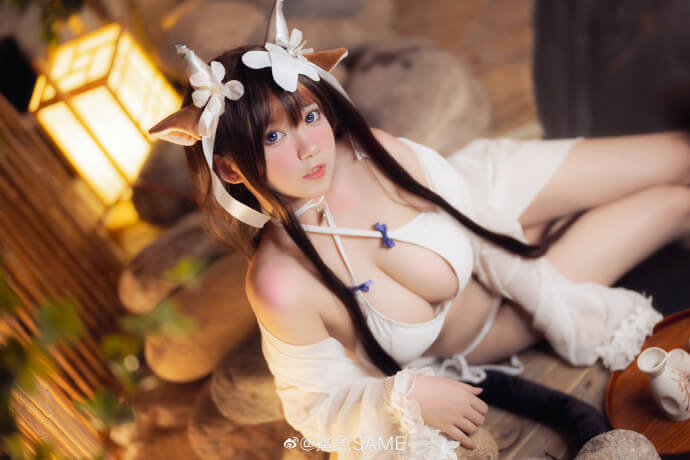 碧蓝航线樫野泳装cosplay 碧蓝航线樫野换装温泉放松时间cos
