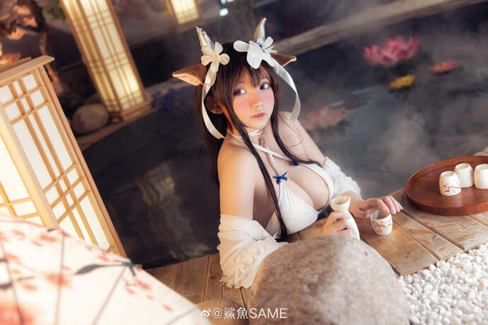 碧蓝航线樫野泳装cosplay 碧蓝航线樫野换装温泉的放松时间cos