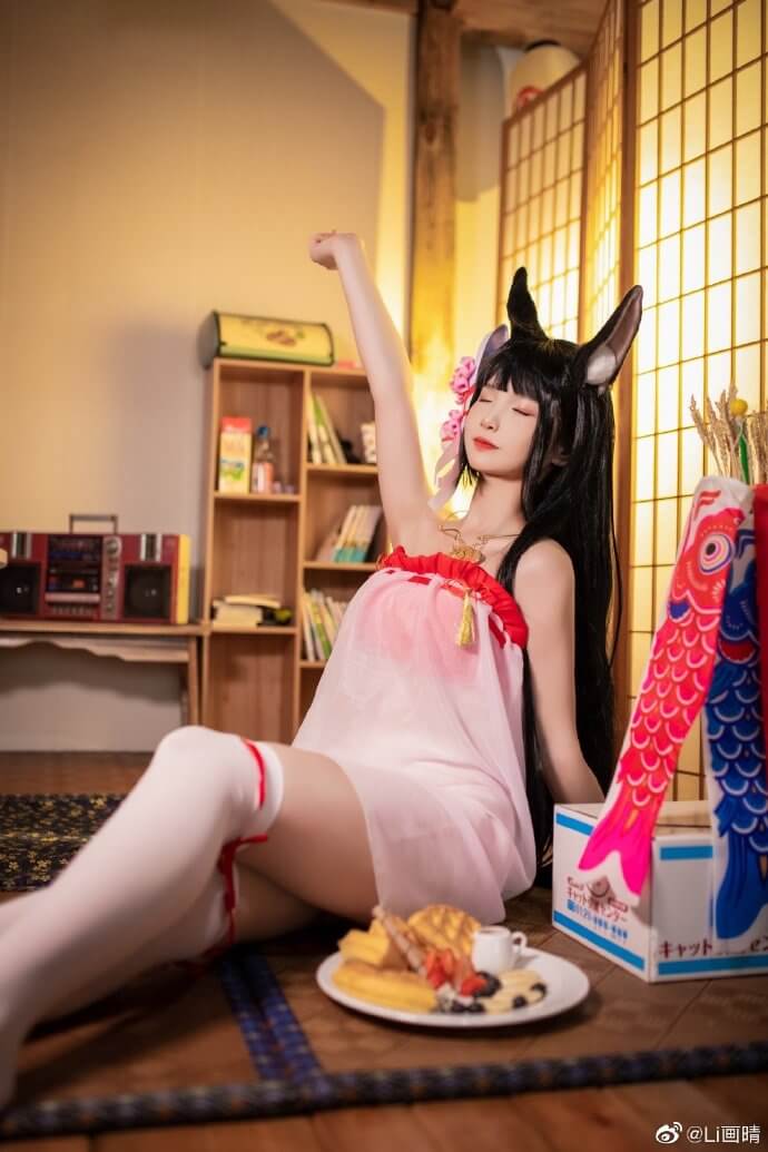 碧蓝航线长门睡衣cos 碧蓝航线长门神子的休憩