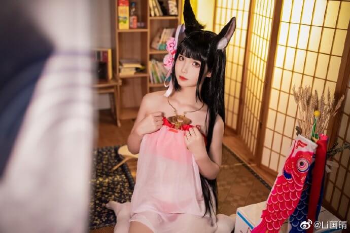 碧蓝航线长门睡衣cos 碧蓝航线长门神子的休憩