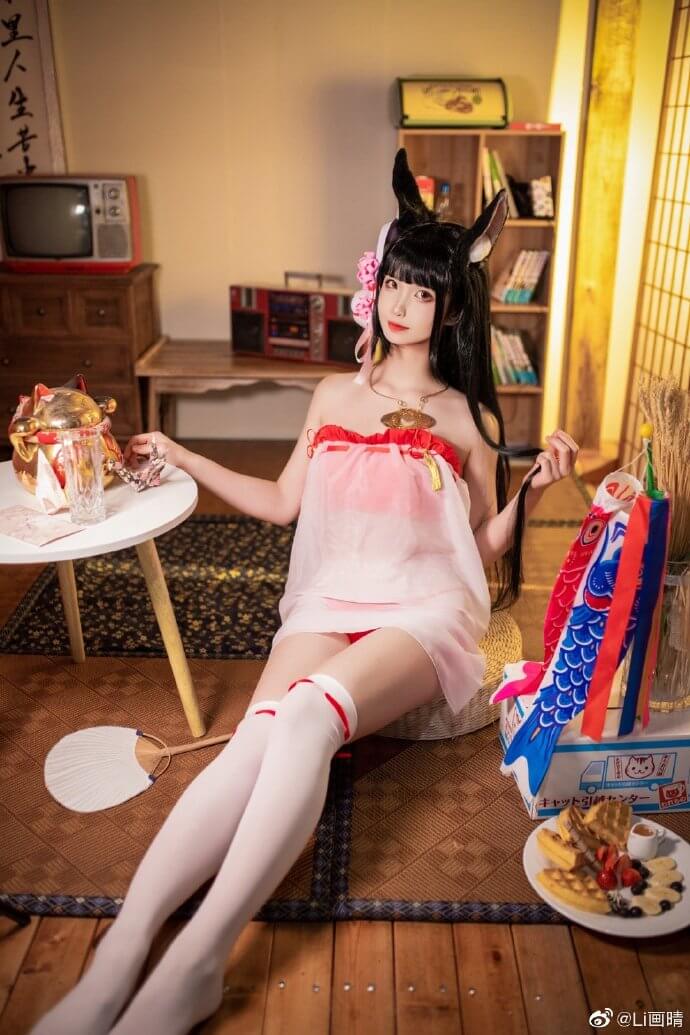 碧蓝航线长门睡衣cos 碧蓝航线长门神子的休憩