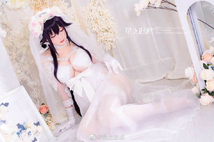 碧蓝航线吾妻誓约婚纱cos 碧蓝航线吾妻「纯洁憧憬」cosplay