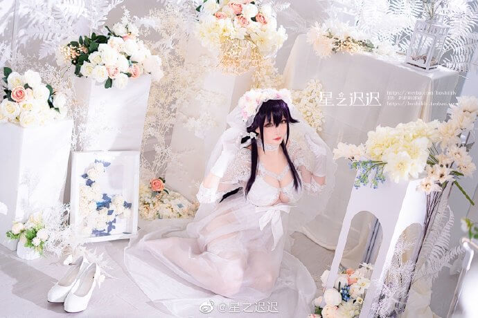 碧蓝航线吾妻誓约婚纱cos 碧蓝航线吾妻「纯洁憧憬」cosplay