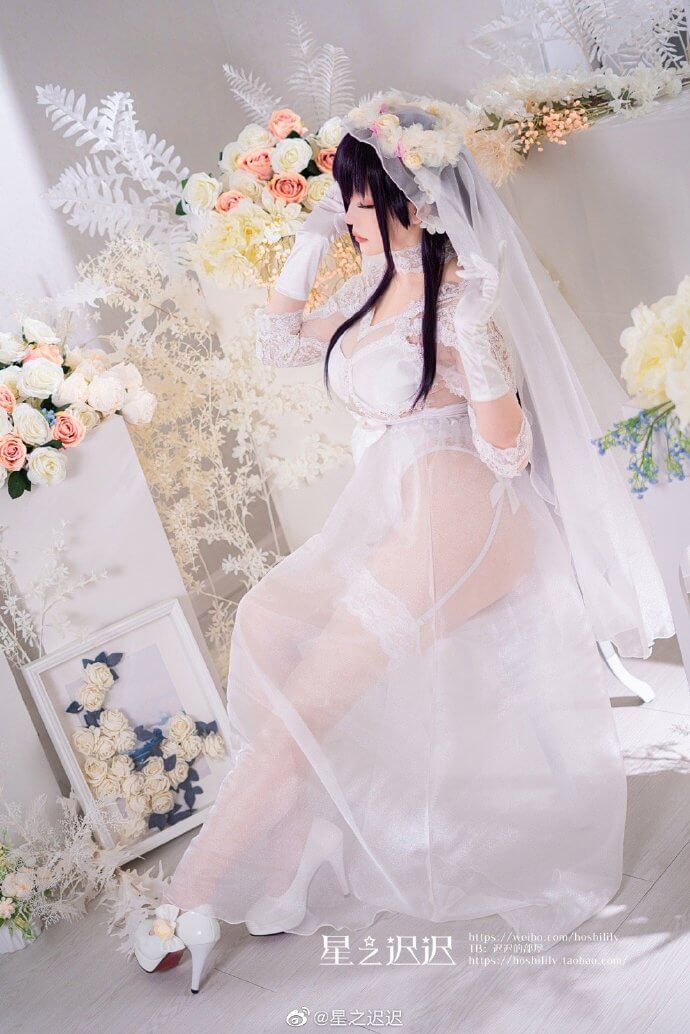 碧蓝航线吾妻誓约婚纱cos 碧蓝航线吾妻「纯洁憧憬」cosplay