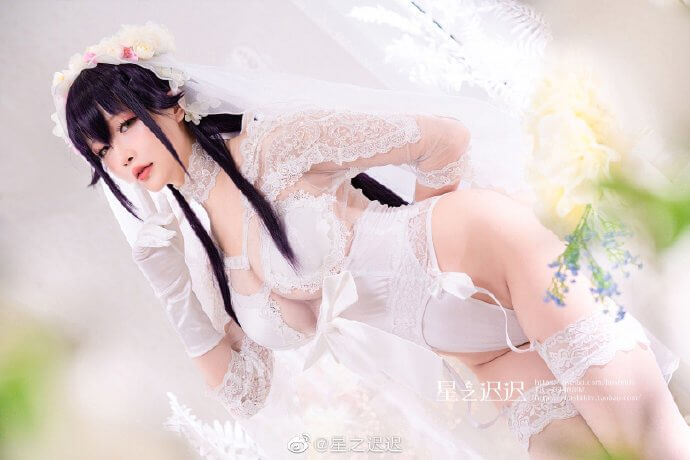 碧蓝航线吾妻誓约婚纱cos 碧蓝航线吾妻「纯洁憧憬」cosplay