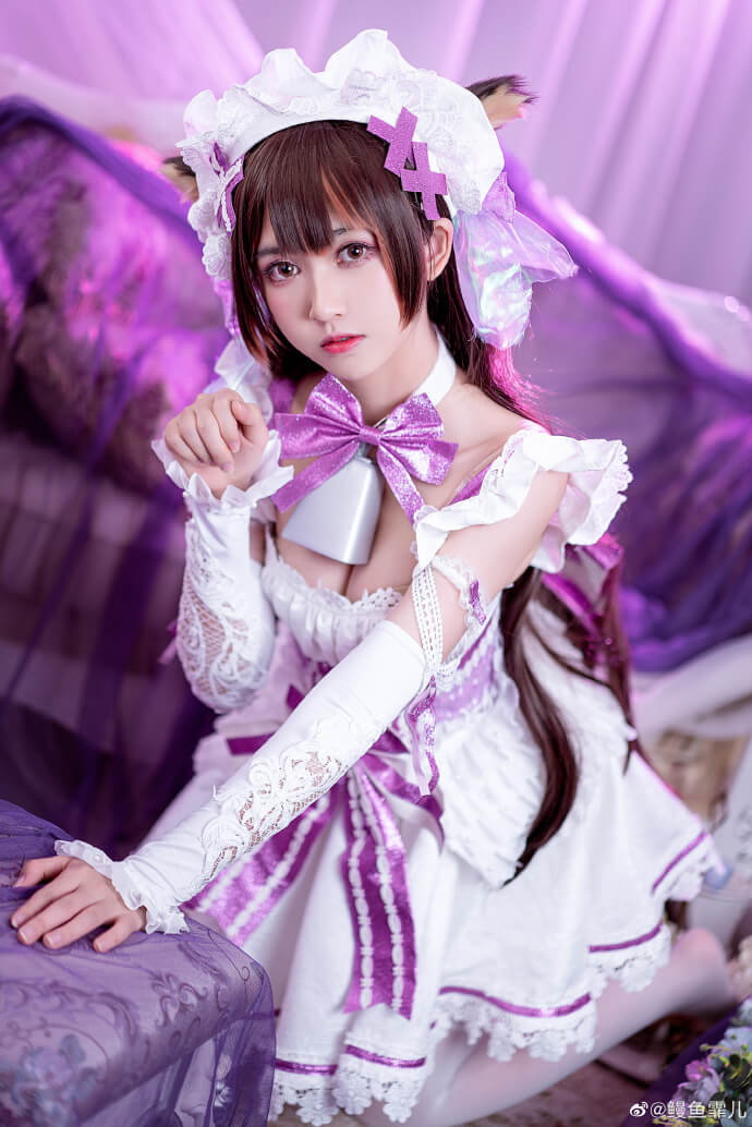 碧蓝航线樫野女仆cos 碧蓝航线牛牛女仆装cosplay