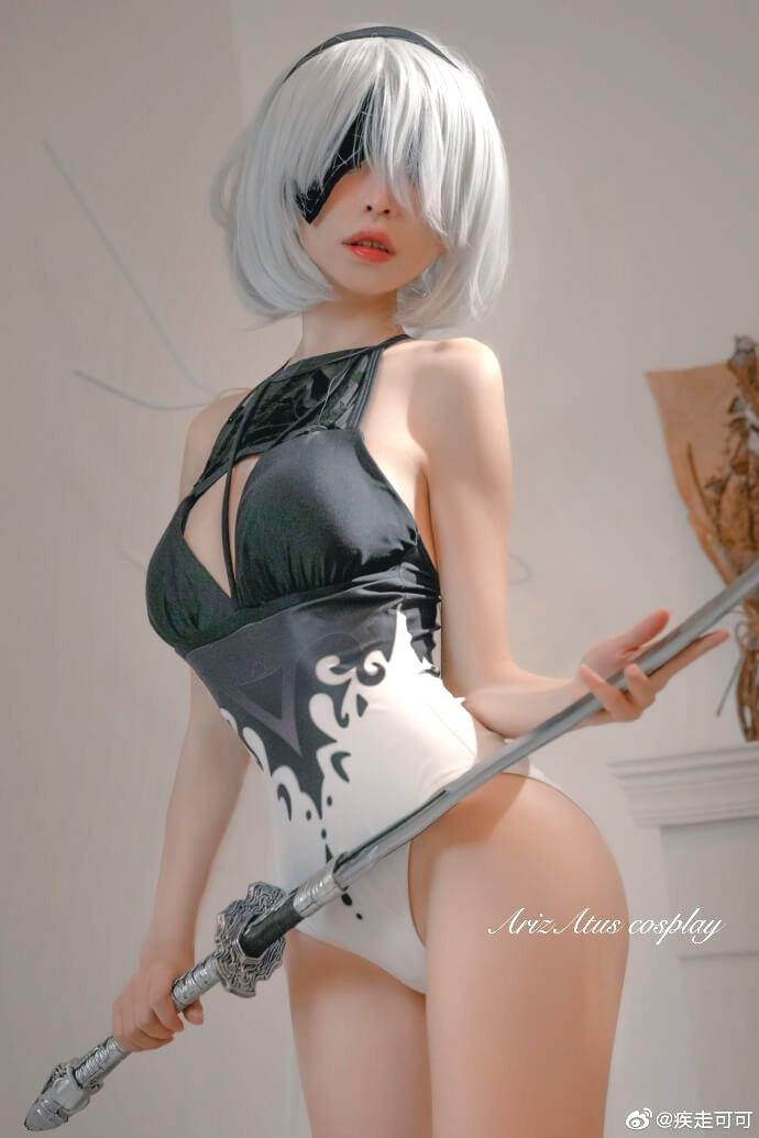 尼尔机械纪元2B小姐姐同人泳装cos 尼尔机械2B泳装cosplay