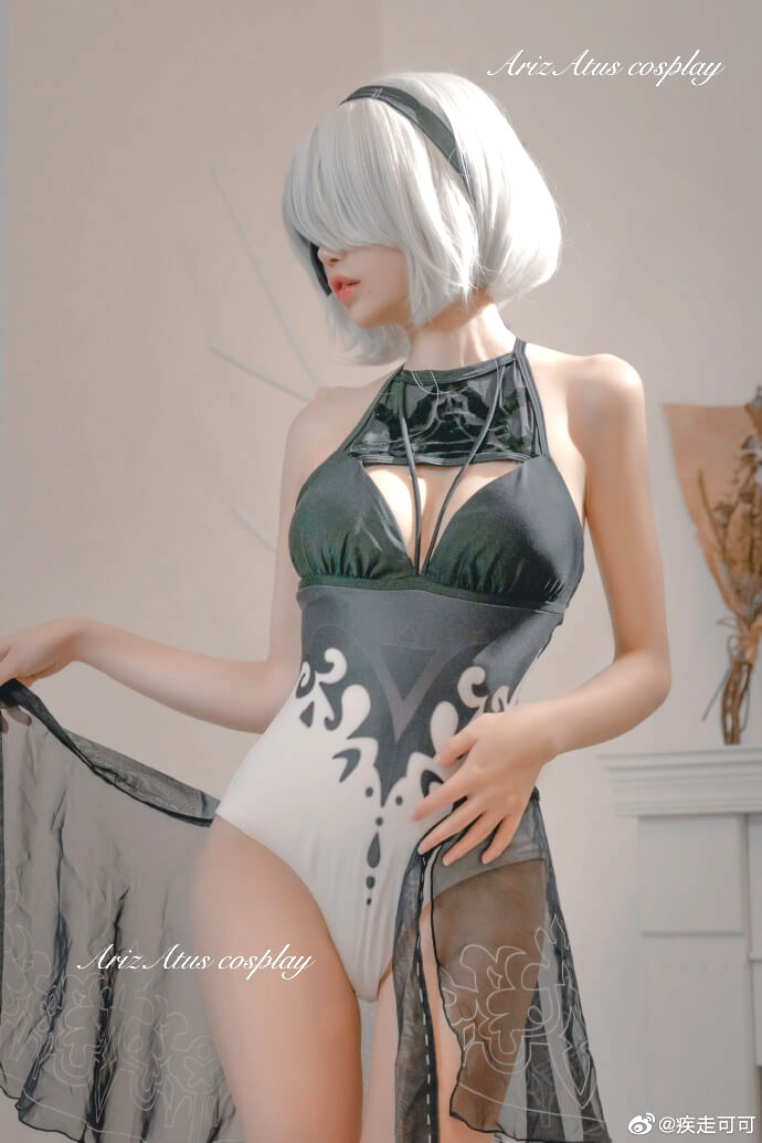 尼尔机械纪元2B小姐姐同人泳装cos 尼尔机械2B泳装cosplay