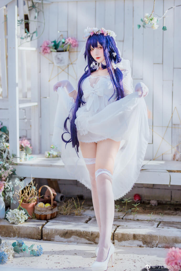 碧蓝航线吾妻婚纱cosplay 碧蓝航线吾妻美丽的花嫁cos