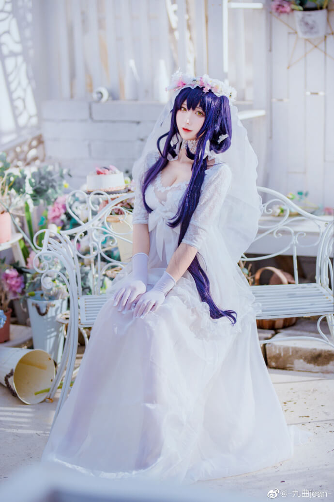 碧蓝航线吾妻婚纱cosplay 碧蓝航线吾妻美丽的花嫁cos