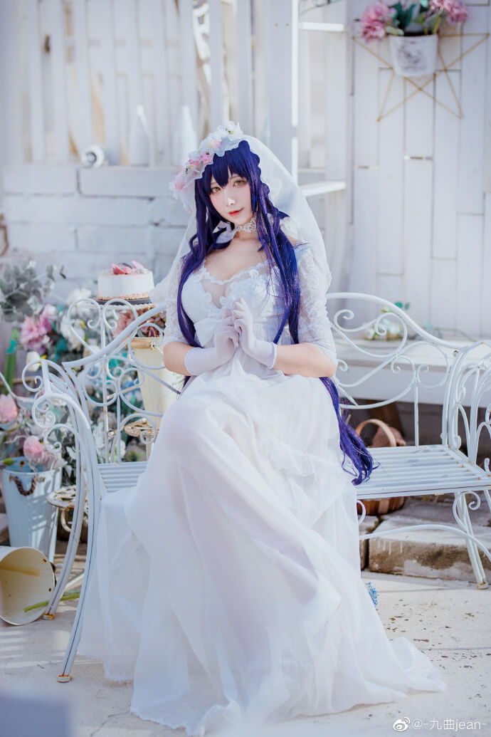 碧蓝航线吾妻婚纱cosplay 碧蓝航线吾妻美丽的花嫁cos