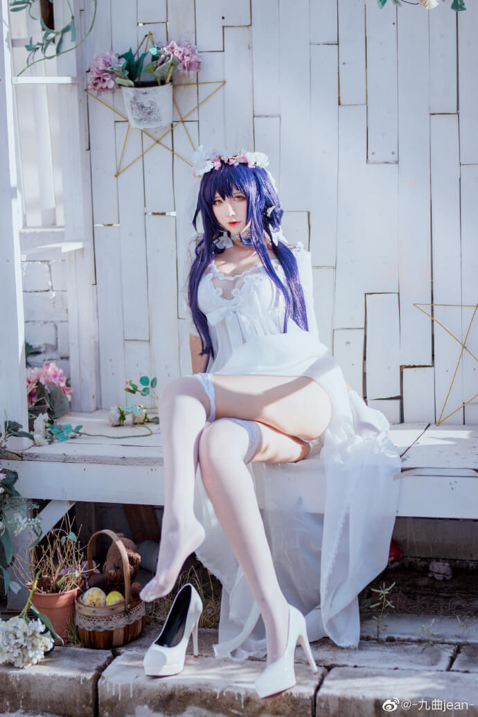 碧蓝航线吾妻婚纱cosplay 碧蓝航线吾妻美丽的花嫁cos