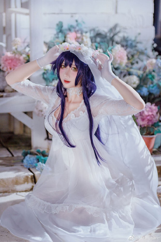 碧蓝航线吾妻婚纱cosplay 碧蓝航线吾妻美丽的花嫁cos