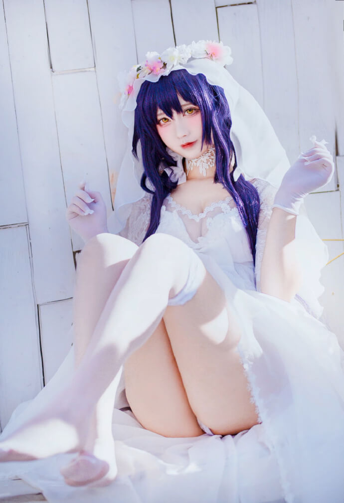 碧蓝航线吾妻婚纱cosplay 碧蓝航线吾妻美丽的花嫁cos