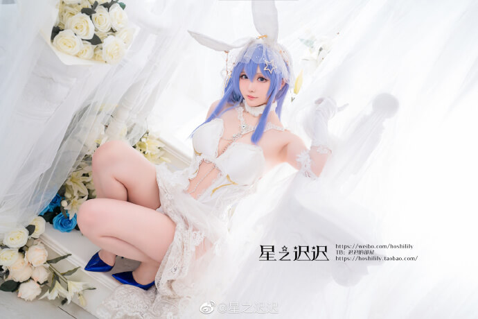 碧蓝航线花园婚纱cos 碧蓝航线花园花嫁白雪之仪cosplay