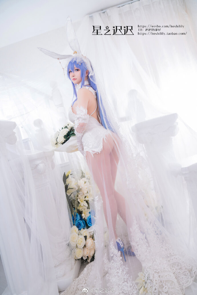 碧蓝航线花园婚纱cos 碧蓝航线花园花嫁白雪之仪cosplay