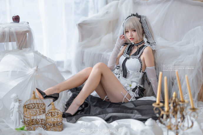 碧蓝航线可畏换装 「梳妆中的大小姐」cosplay
