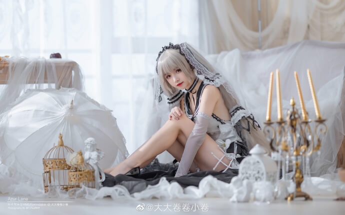碧蓝航线可畏换装 「梳妆中的大小姐」cosplay