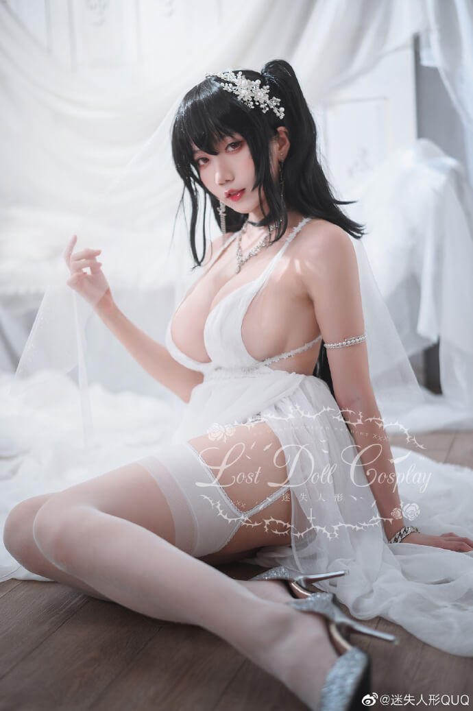 碧蓝航线大凤婚纱cos 大凤换装潮风的吸引cosplay
