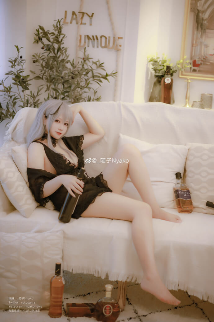 碧蓝航线甘古特睡衣cos 甘古特挚爱伏特加cosplay