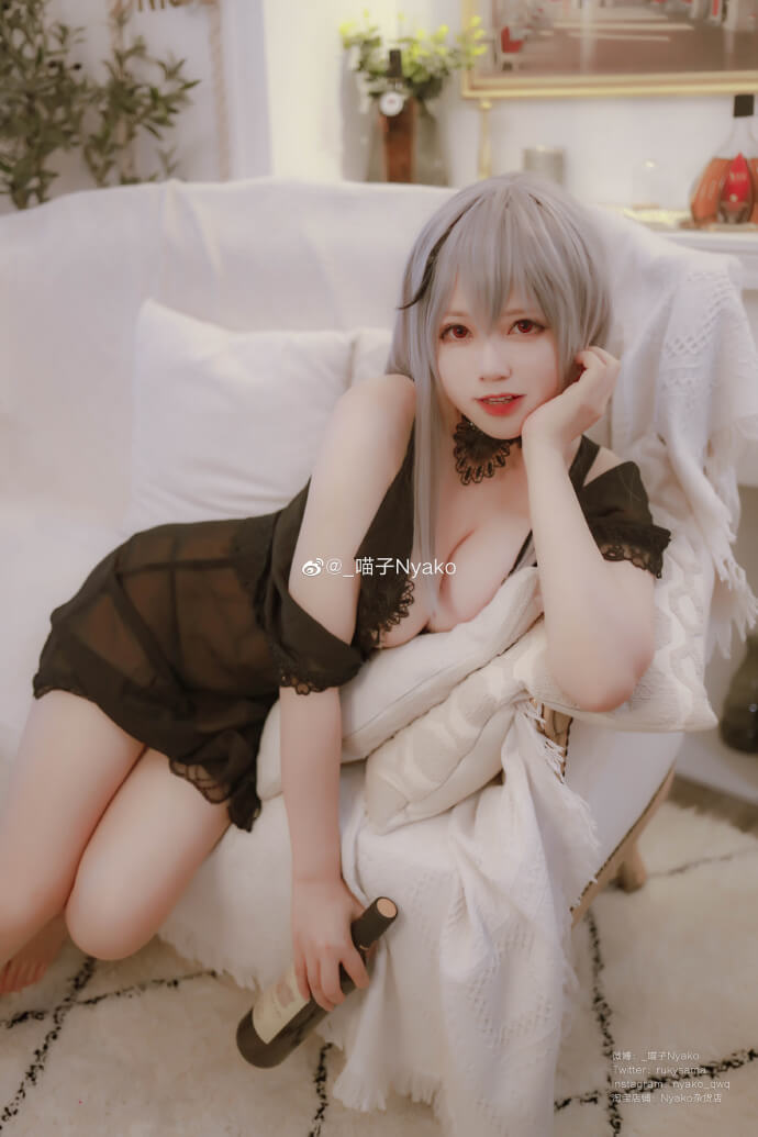 碧蓝航线甘古特睡衣cos 甘古特挚爱伏特加cosplay