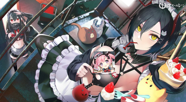 《碧蓝航线》日服周年庆倒计时贺图 胡滕小妈被可畏和天狼星暴击了