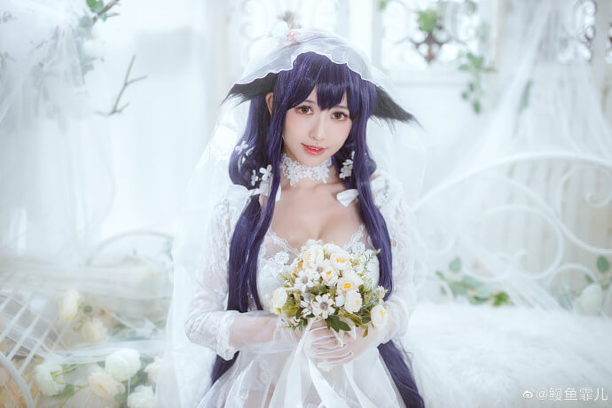 碧蓝航线吾妻婚纱纯洁憧憬cos cn鳗鱼霏儿
