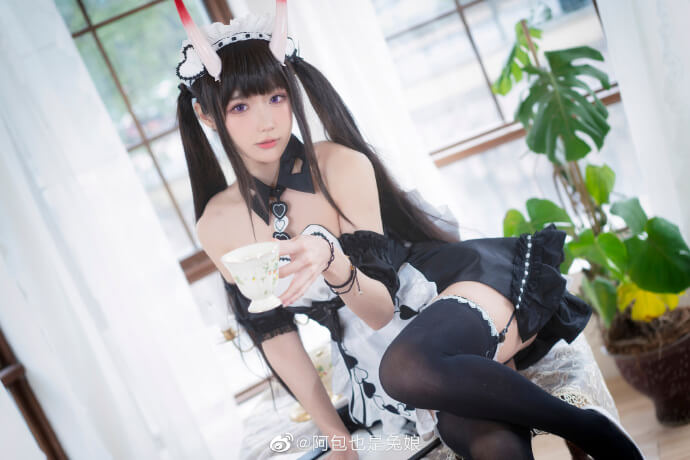 碧蓝航线能代女仆cos，想听人叫你主人吗?