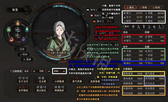 《太吾绘卷》人物属性有哪些用?正式版人物属性作用