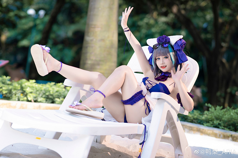 《碧蓝航线》柴郡泳装cosplay 柴郡夏日换装「Dating Summer！」