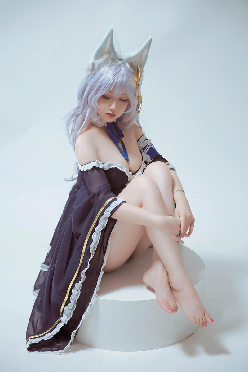 《碧蓝航线》信浓同人睡衣cosplay 犹如见到真人手办了