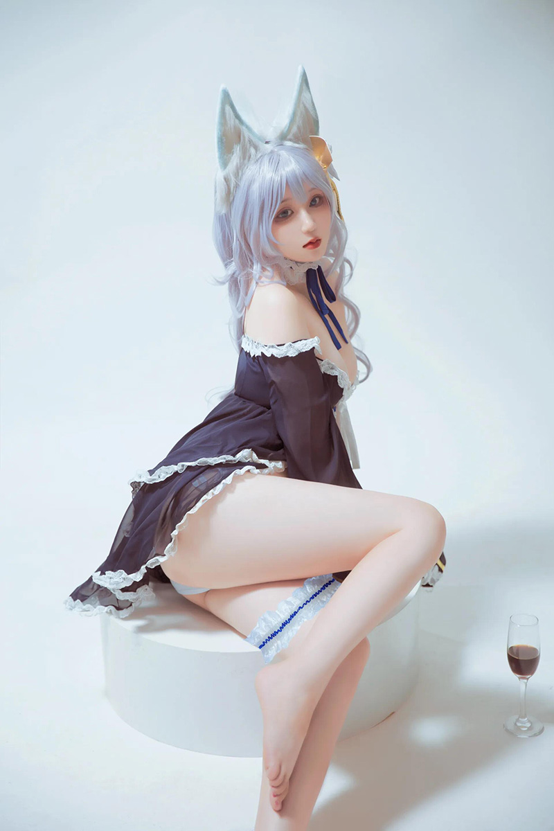 《碧蓝航线》信浓同人睡衣cosplay 犹如见到真人手办了
