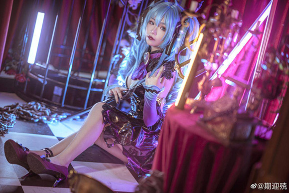 二次元cosplay:初音未来小恶魔cos