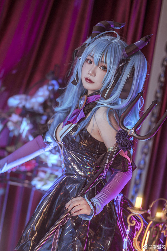 二次元cosplay：初音未来小恶魔cos