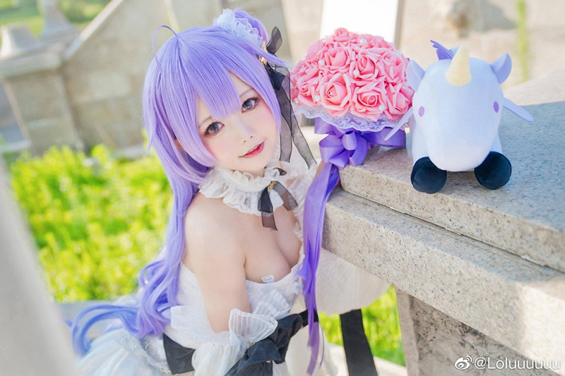 《碧蓝航线》独角兽换装「梦想的纯白誓约~」cosplay