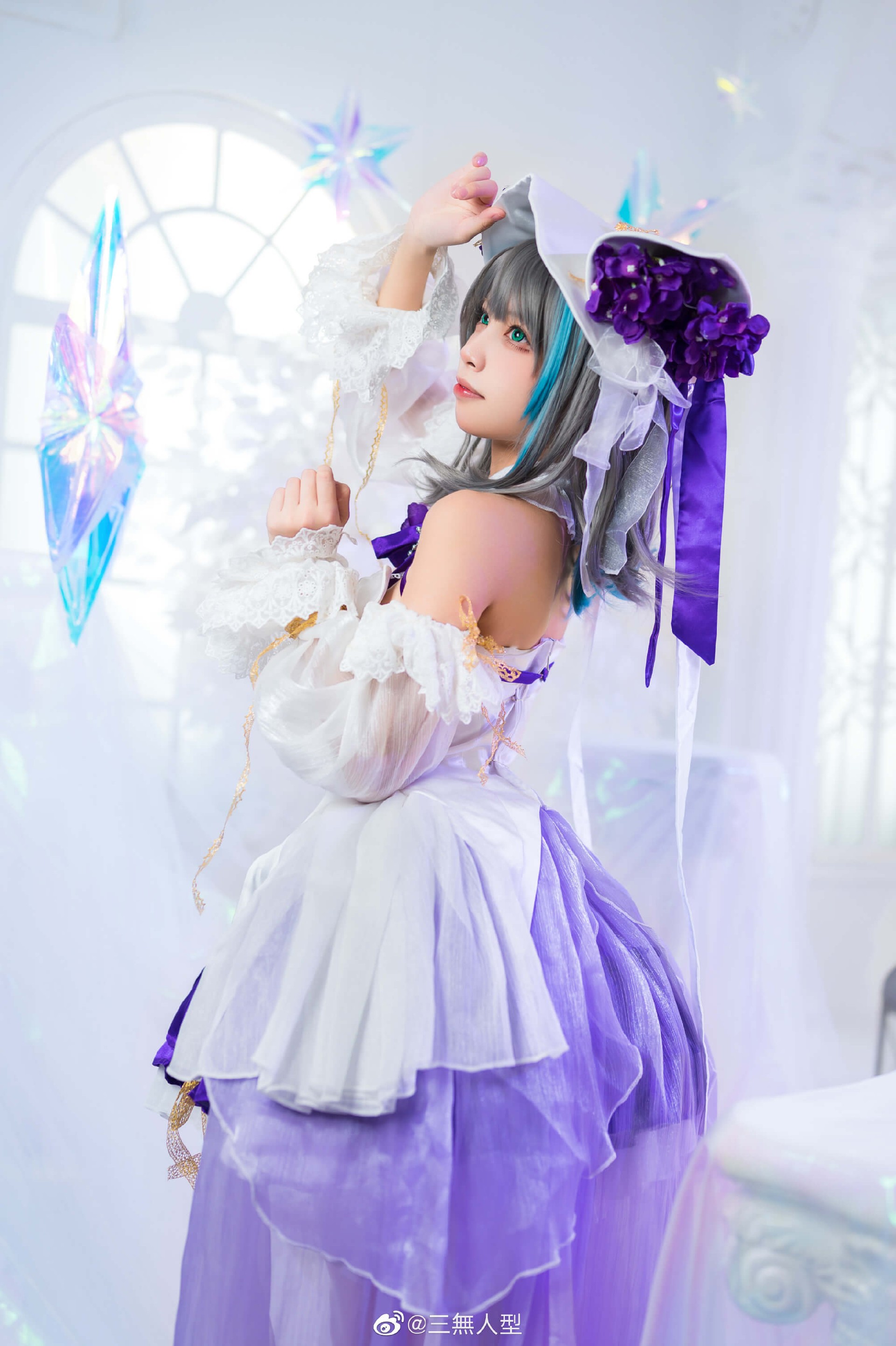 《碧蓝航线》柴郡换装「冰雪公主」cosplay