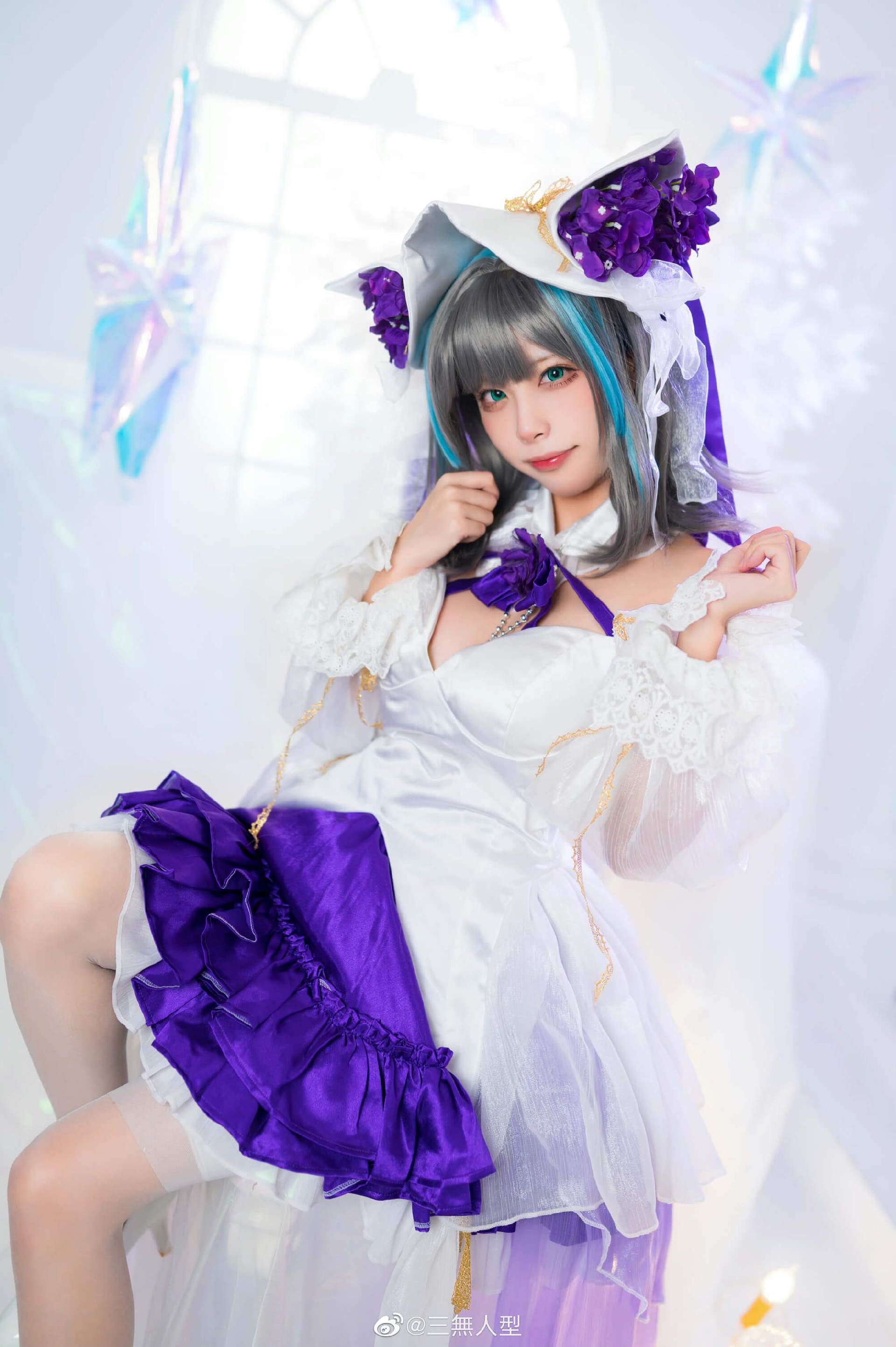 《碧蓝航线》柴郡换装「冰雪公主」cosplay