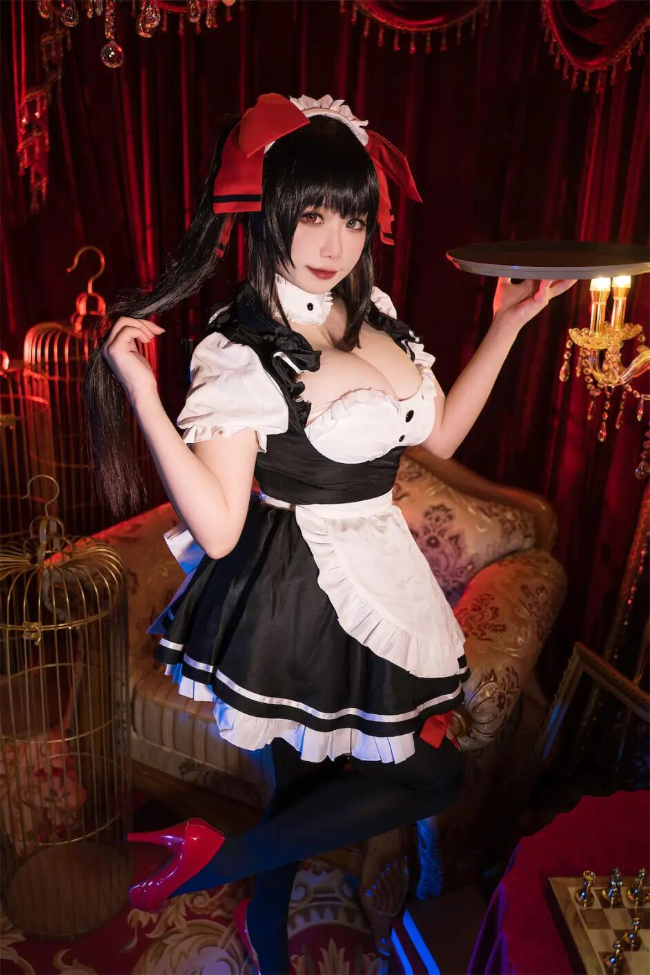 《约会大作战》时崎狂三女仆装cosplay 《约会大作战》时崎狂三女仆装cosplay