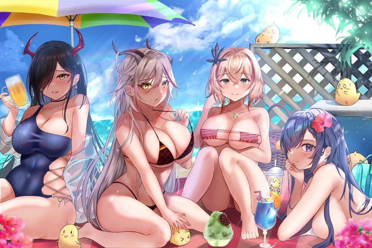 《碧蓝航线》多人泳装美图一览