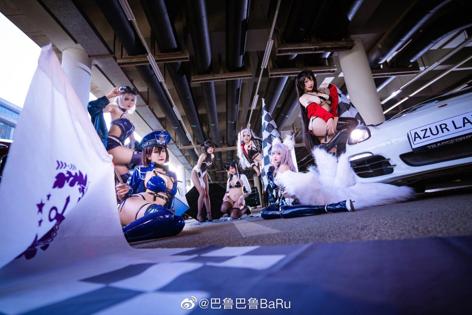 COS《碧蓝航线》热门赛车皮肤cosplay