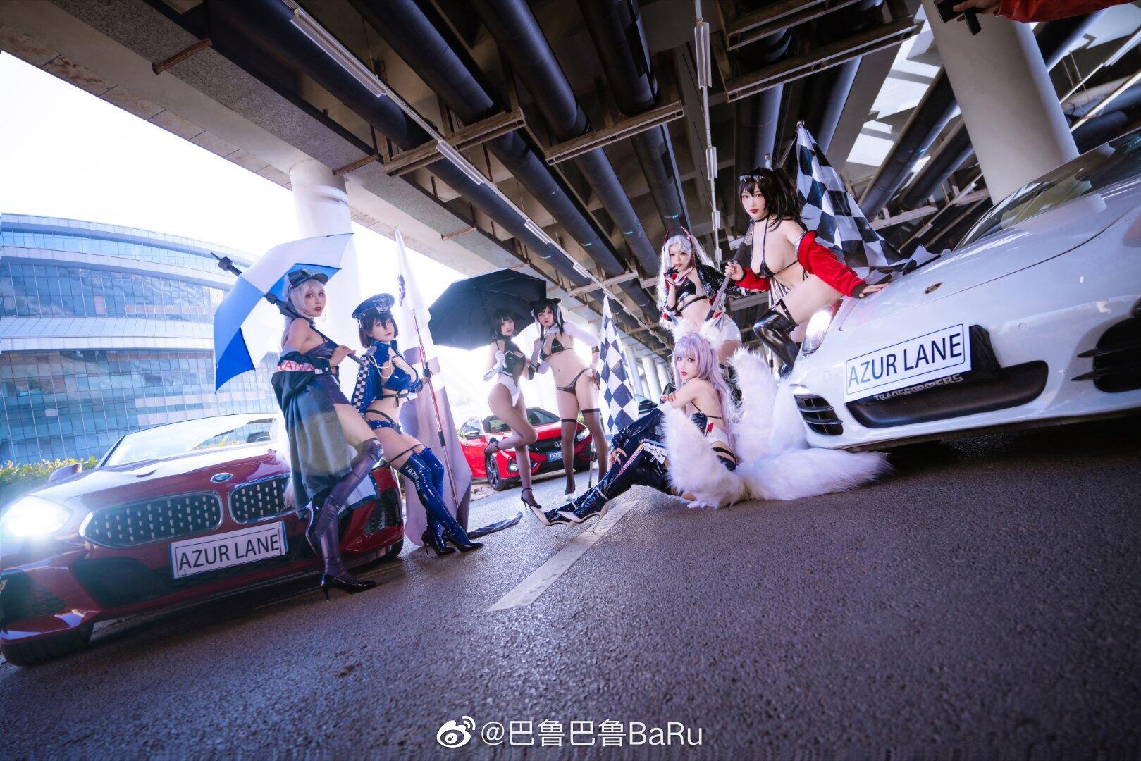 COS《碧蓝航线》热门赛车皮肤cosplay