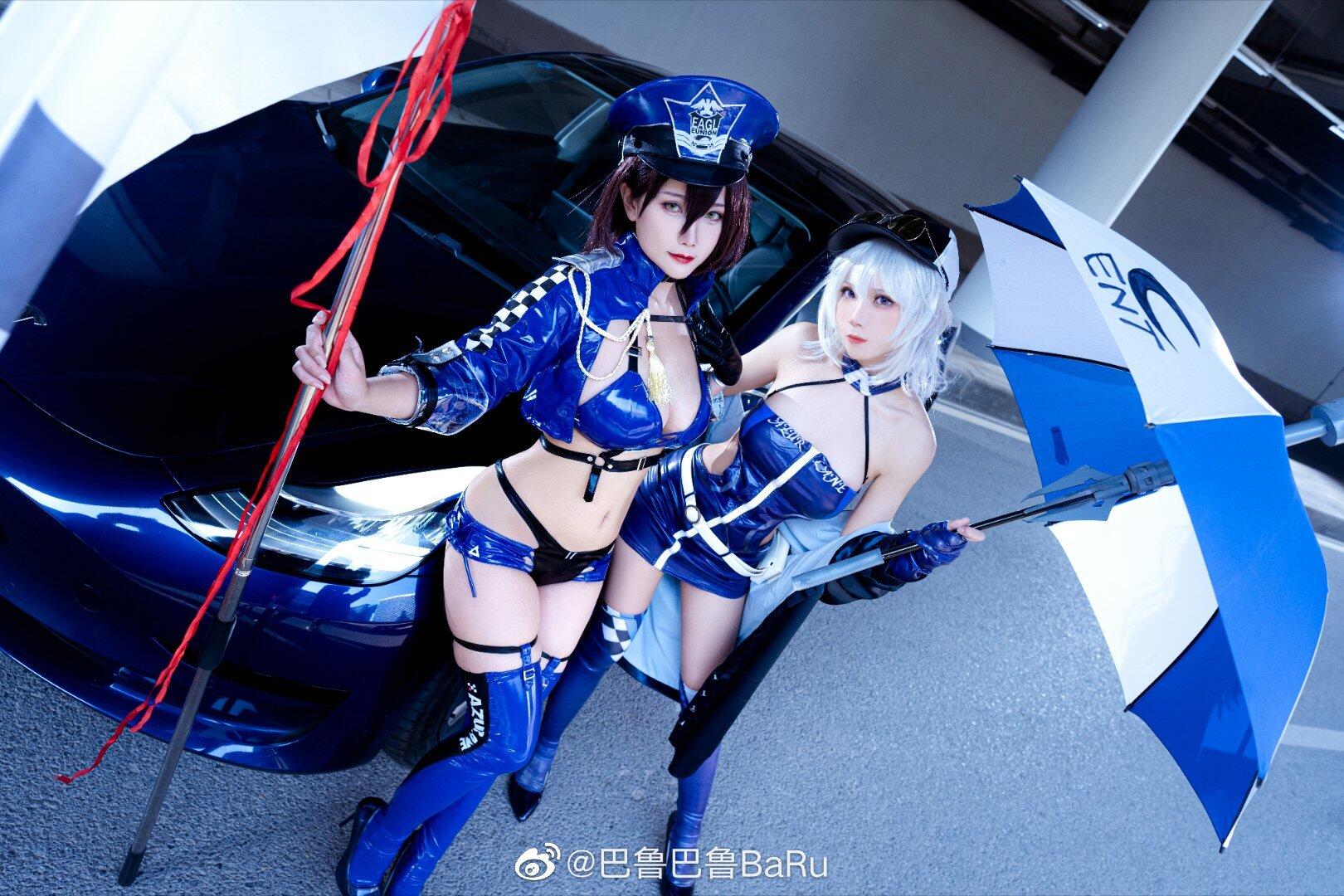 COS《碧蓝航线》热门赛车皮肤cosplay