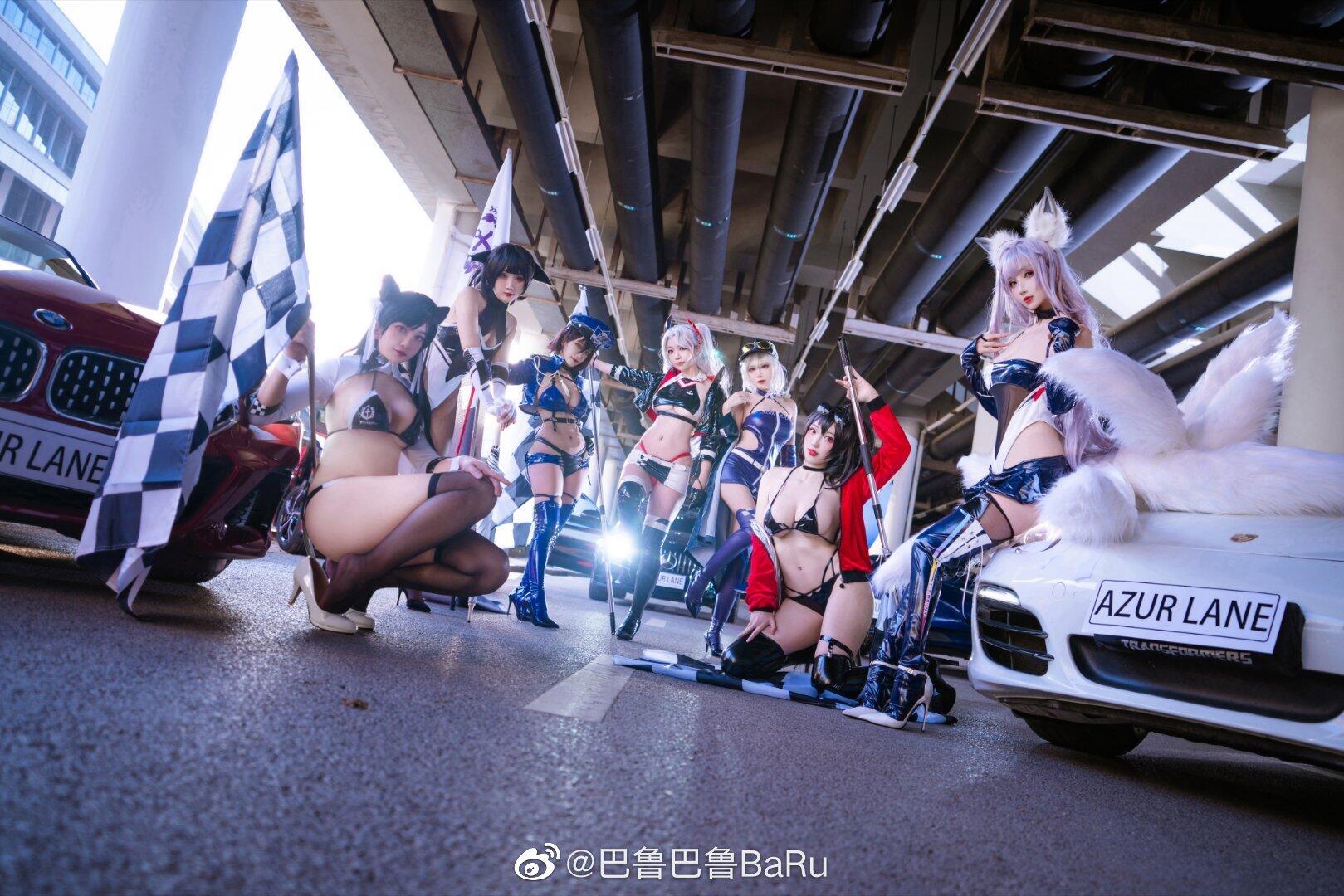 COS《碧蓝航线》热门赛车皮肤cosplay