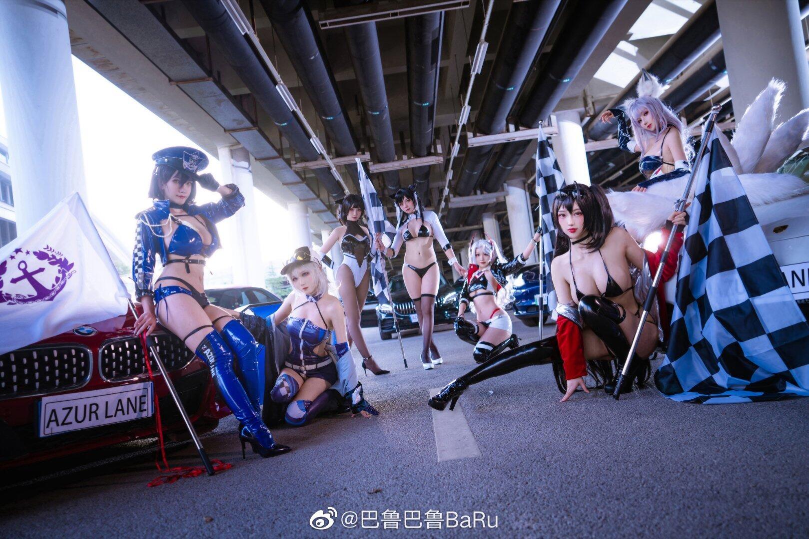COS《碧蓝航线》热门赛车皮肤cosplay