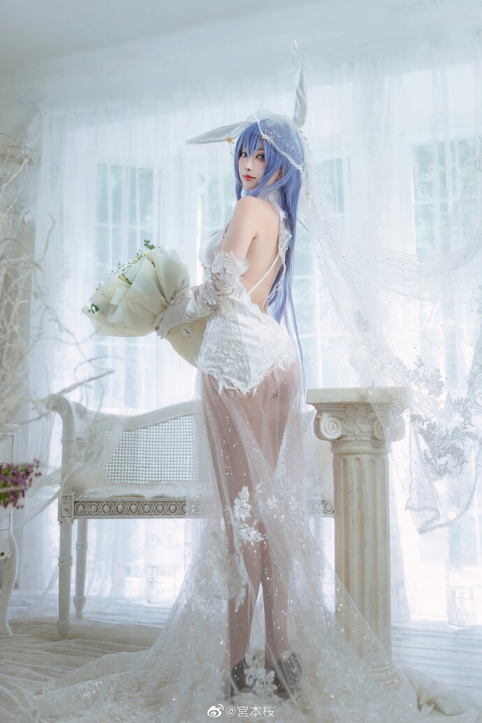 游戏《碧蓝航线》花园婚纱花嫁cos-白雪之仪