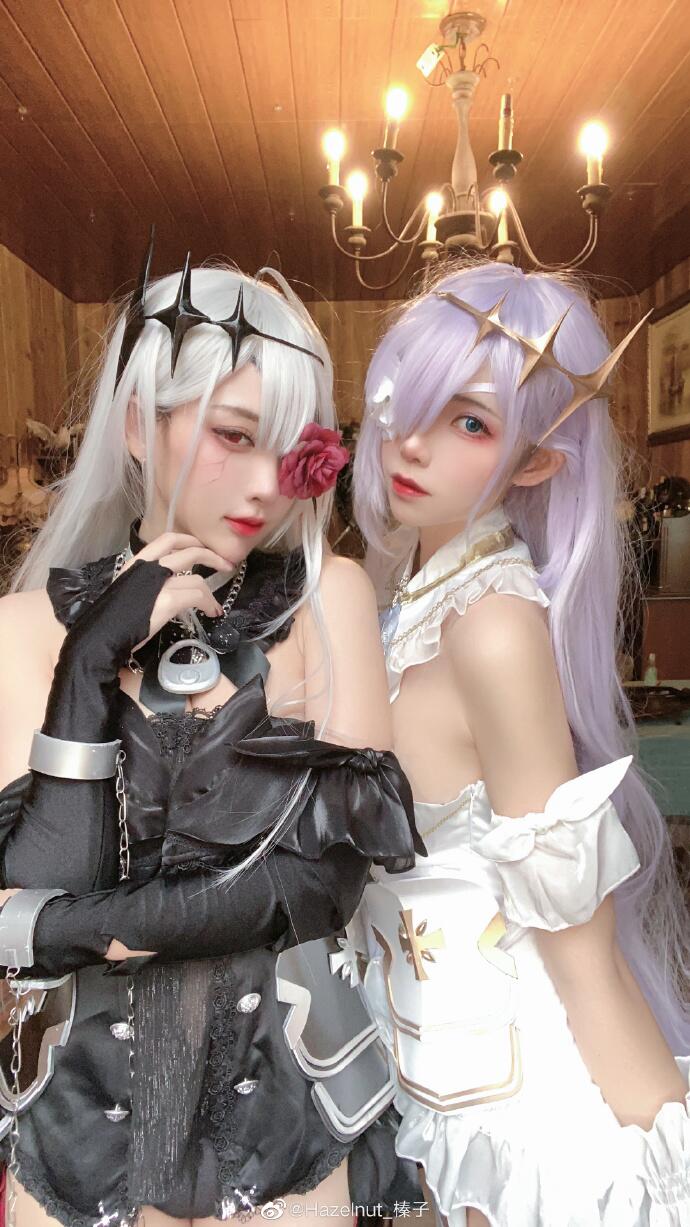 游戏《碧蓝航线》埃姆登黑白双子cosplay