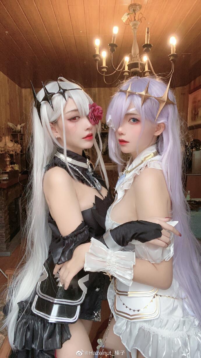 游戏《碧蓝航线》埃姆登黑白双子cosplay